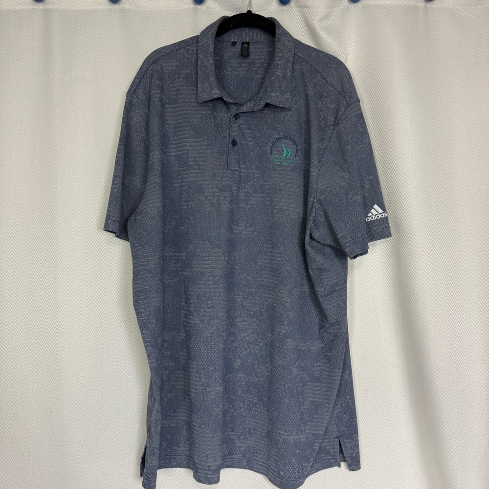Adidas Primegreen Blue Polo 2XL Chambers Bay Golf Course